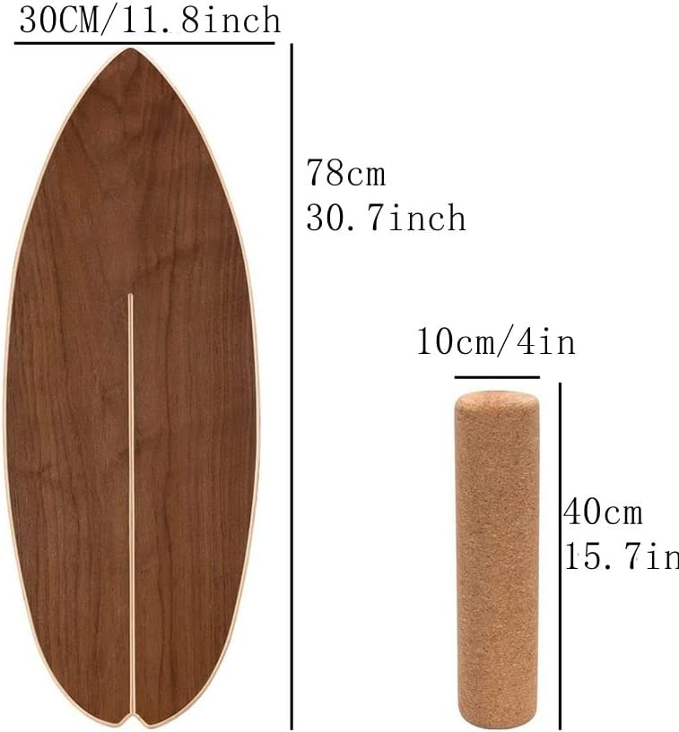 asktom Balance Board Indoor Surfboard Surf Style Home Fitness with Wheel for Exercise, Athletic Training and Board Sports - Fun Workout Equipment For Balance, Stability and Improving Core Strength - Image 2